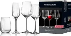 Ritzenhoff & Breker Jive Champagne Glass 0.22 L with Interior Relief Dishwasher Safe