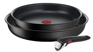 Набор сковороду и кастрюль Tefal Ingenio Unlimited L76390 3 предмета алюминий черный с диаметром сковородок 22 см и 26 см