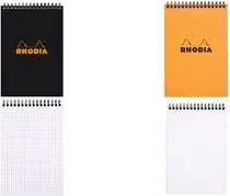 RHODIA Спиральный блокнот No. 16 DIN A5 в точку черный на верхнем гребне 80 г/кв.м 80 листов