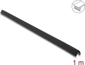 Delock Self-Adhesive PVC Edge Protector Ribbed 40 x 40 mm Length 1 m Black