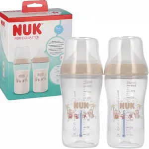 Детская бутылочка Nuk 260 мл 2 шт. Обезьянка