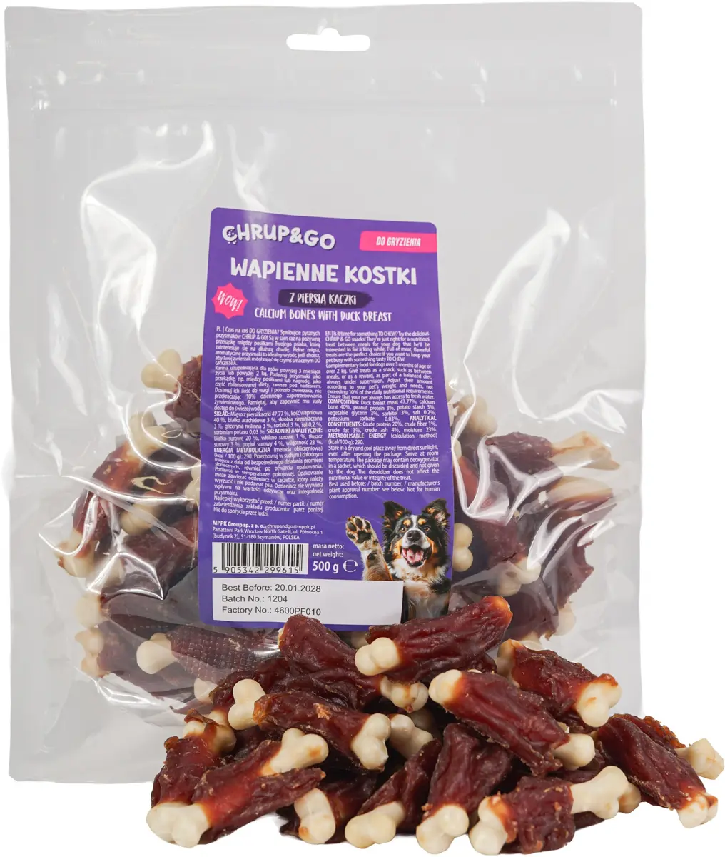 Suņu kārums Chrup&Go Kalcija kauliņi ar