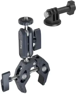 SmallRig 3757B Crab-Shaped Clamp with Ballhead Magic Arm for Camera and Rig Mounting