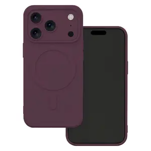 Чехол Mocco Simple Color MagSafe для Apple iPhone 17 Pro Max и iPhone 18 Pro Max темно-вишневый