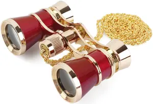 Braun Бинокль Opera 3x25 золотой и бордовый