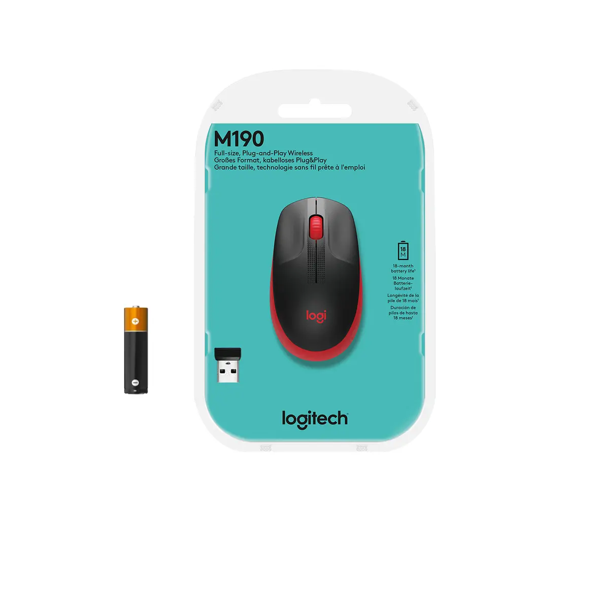 Беспроводная мышь Logitech M190 Full-size Photo 7