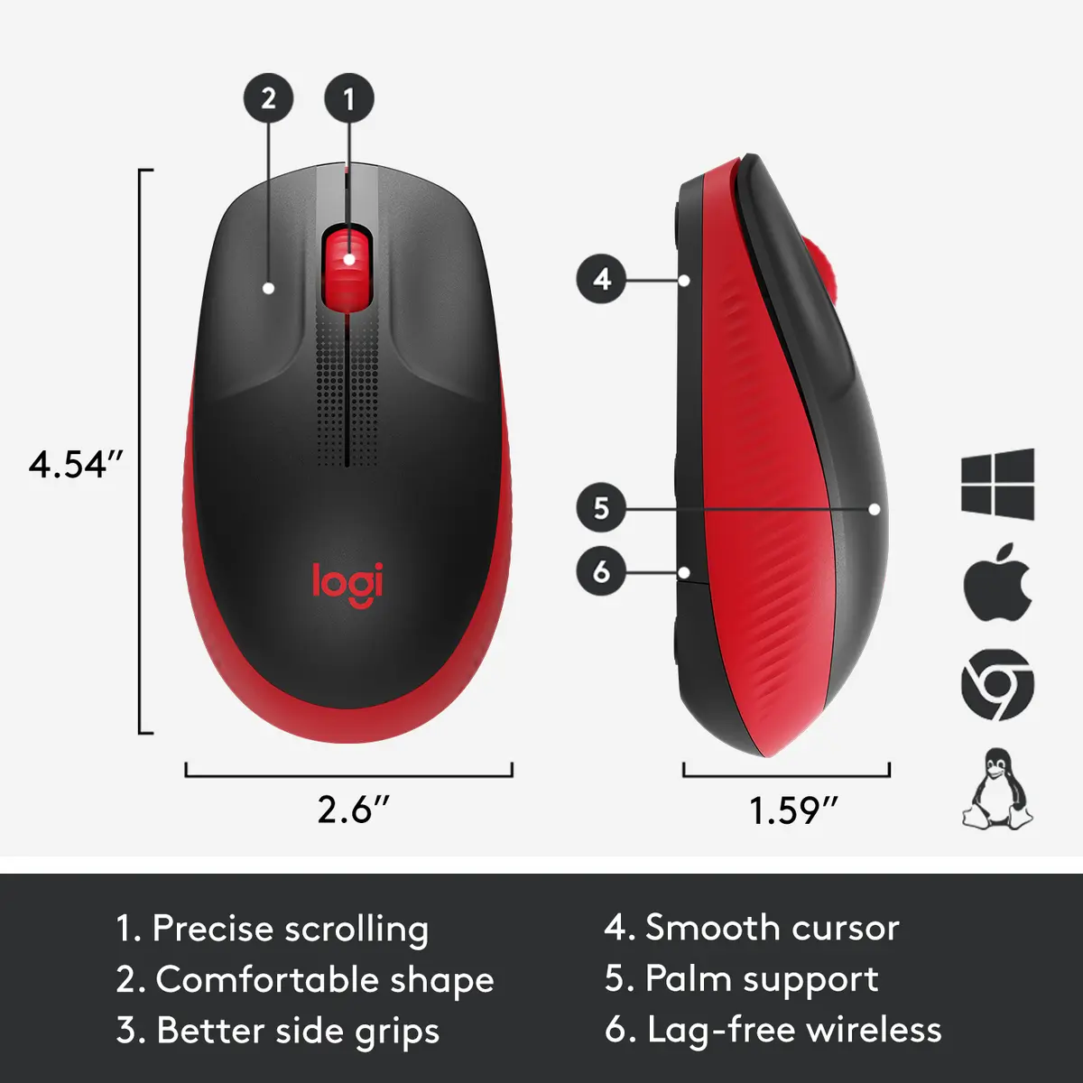 Беспроводная мышь Logitech M190 Full-size Photo 11