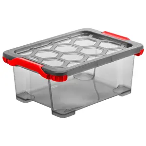 Storage Box Rotho EVO 11L with Lid Transparent Plastic