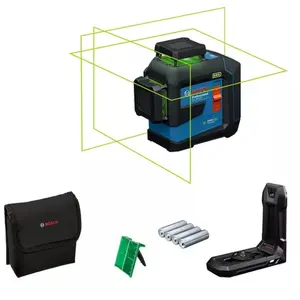 Bosch Power Tools GLL 80-33 G Professional līniju lāzers ar zaļām lāzera līnijām un universālo kronšteinu LB 10
