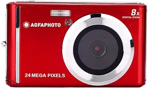 AgfaPhoto Realishot DC5500 red compact digital camera with 24 MP CMOS sensor, 2.4-inch LCD display, 8x digital zoom and HD video recording