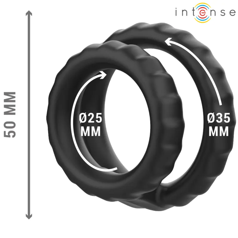 INTENSE FOR HIM Dewey Model 2 Double Silicone Penis Ring Photo 3