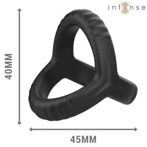 INTENSE FOR HIM Carson Double Silicone Penis Ring Black Model 4