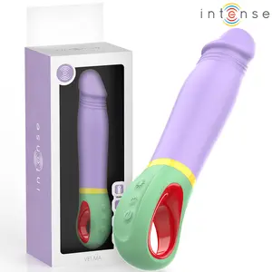 INTENSE HIGH TECH VELMA Klasisks purpura vibrators ar vairākiem ātrumiem ūdensizturīgs no ķermenim droša silikona