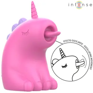 INTENSE PINKIE 360º Вращающийся стимулятор клитора в виде единорога фуксия из силикона IPX7 Водонепроницаемый с USB