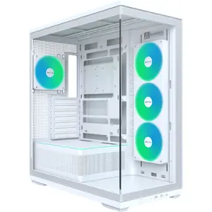 Montech TG3 White datora korpuss ar rūdītu stiklu un ventilatoriem