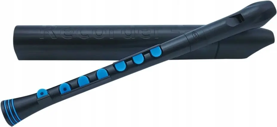 Nuvo Recorder + soprāna blokflauta melni