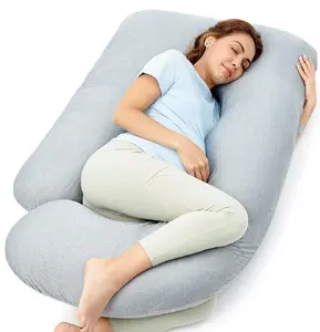 Momcozy PP102 U veida grūtniecības spilvens pelēkā krāsā