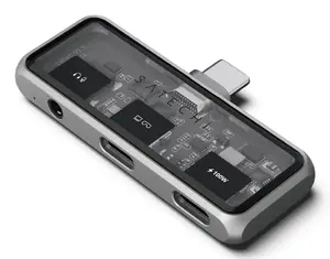 Satechi USB-C Mobile XR Hub Mobile Adapter with USB 3.2 Gen 2 Type-C Ports, 100W Power Delivery and Headphone Output in Grey
