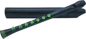Nuvo NURG320BGR Soprano Recorder Black and Green