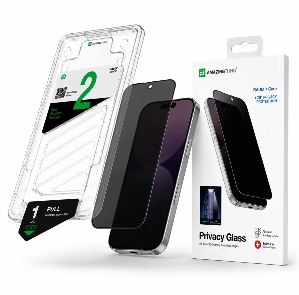 Aizsargstikls Amazingthing Radix +Care Privacy Glass