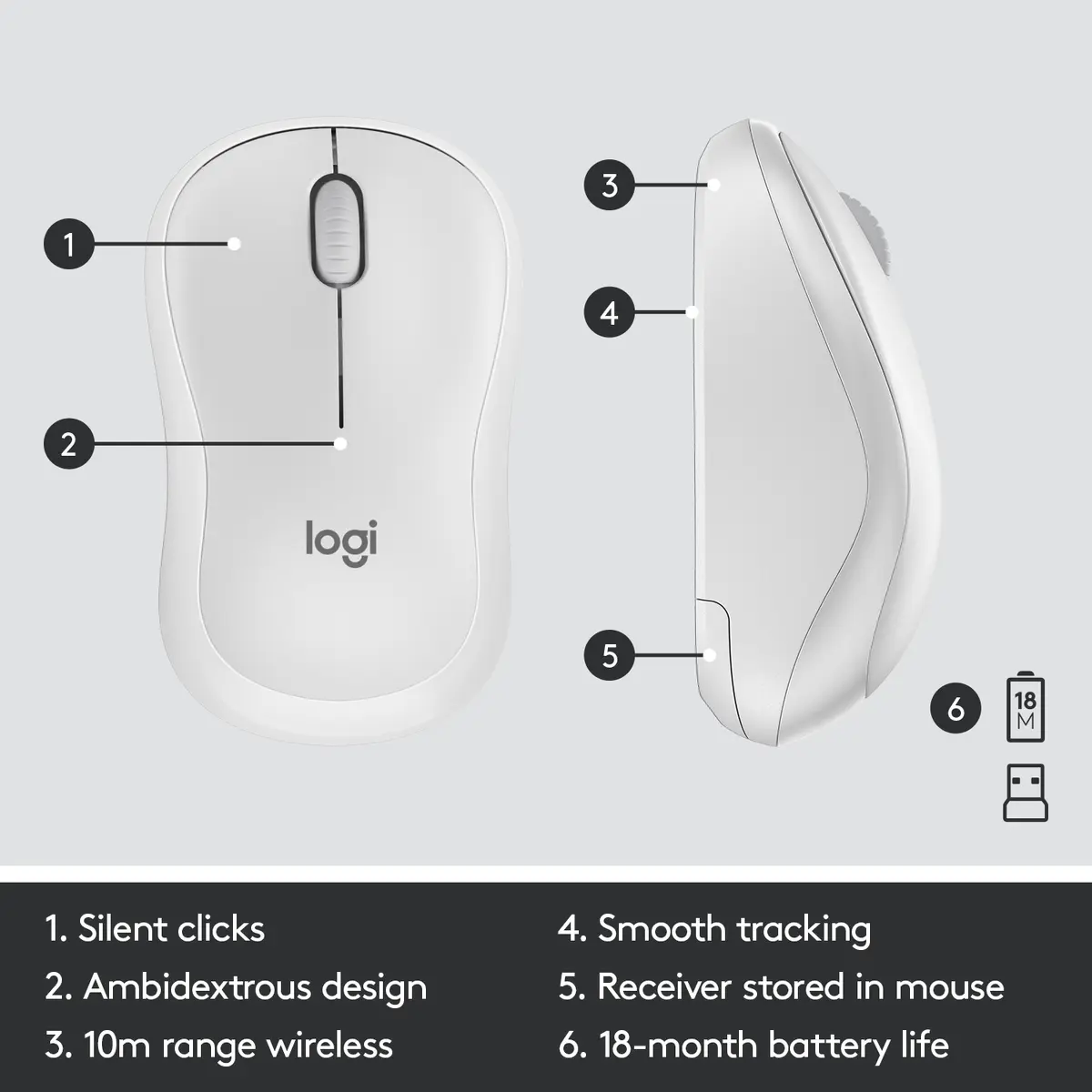 Logitech MK295 Silent bezvadu komplekts Photo 12