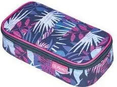 herlitz Schlamper-Etui be.bag beatBox "Indigo Flowers" aus Polyester, mit XXL Reißverschluss-Hauptfach, - 1 Stück (400197550)