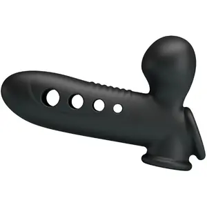 FOR HIM Crane Penis Sleeve with Airbag Black BI-026261Q Inflatable Silicone Waterproof