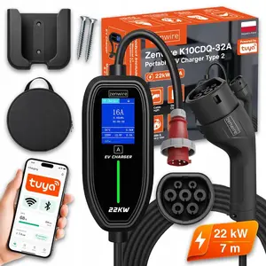 Zenwire Electric Vehicle EV Wallbox Charger 22kW 32A Type 2 WiFi 7m