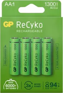 GP Batteries ReCyko Rechargeable Battery AA Nickel-Metal Hydride NiMH
