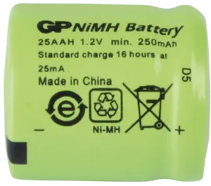 GP Batteries NH GP 25AAH Rechargeable Battery Ni-MH 1/3AA 250 mAh Single Pack