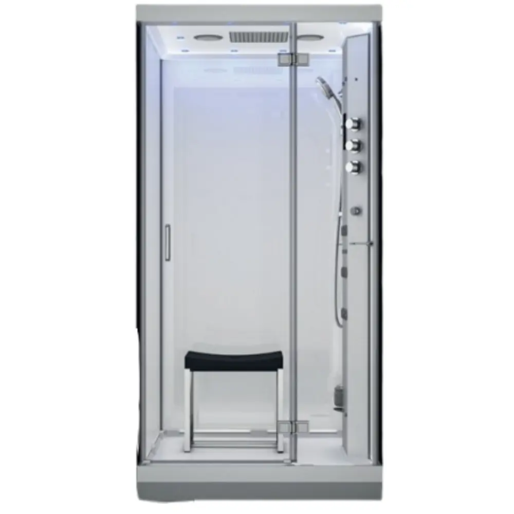 Tvaika dušas kabīne AMUE AMUE-H1000-13R Baltā