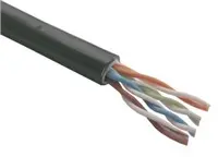 PLANET UTP Cat5E vienstiepļu āra kabelis ar dubultu apvalku PE+PVC Dca melns 305m spole