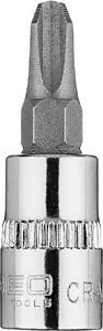 NEO PH3 Screwdriver Bit on 1/4" Socket, Short, 37 mm, Model 10-318