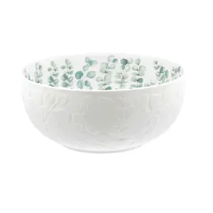 LA PORCELLANA BIANCA SEMPREVERDE Salad Bowl 23 cm Green Porcelain Tableware