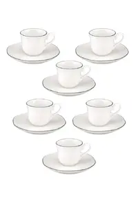 LA PORCELLANA BIANCA TERESA Cup Set with Saucers 6-Piece 90 ml