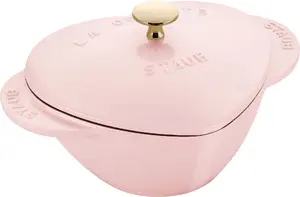 Staub Special Cocotte 1030211 Enameled Cast Iron Heart Cocotte 1.75 L Pink