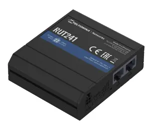 Teltonika RUT241 Industrial Cellular Network Router 4G LTE Wi-Fi DIN-Rail Black