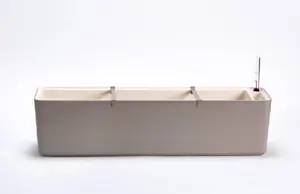 Urbalive Berberis Rectangular Self-Watering Planter 80x20 cm Light Grey