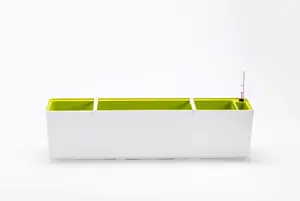 URBALIVE BERBERIS Rectangular Self-Watering Flower Pot 80 x 20 cm White