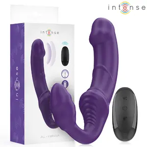 INTENSE Двойной вибратор Jill с дистанционным управлением USB-аккумулятор водостойкий силикон фиолетовый