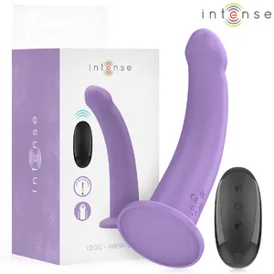 INTENSE EDDIE Vibrators ar tālvadības pulti 10 vibrācijas režīmi medicīniskais silikons USB uzlādējams purpursarkans