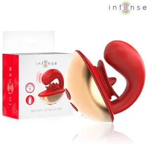 INTENSE HIGH TECH MARIAH U veida vibrators un stimulators ar 10 vibrācijas režīmiem ūdensizturīgs medicīniskais silikons sarkans