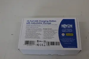 Eaton U280-010-ST-CEE 10 portu USB uzlādes stacija ar regulējamiem nodalījumiem 96W melna