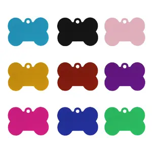 Creality Anodized Aluminum Bone Dog Tag 18pcs Set in 9 Multicolor Options for Laser Engraving and Personalization