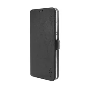 Чехол-книжка Fixed Topic из кожи черного цвета для Xiaomi Redmi Note 14