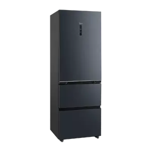 Brīvi stāvošs kombinētais ledusskapis Midea MDRB542BIE70 ar No Frost sistēmu, E klasi, 392 l kopējo ietilpību, displeju un 38 dB trokšņa līmeni, pelēks