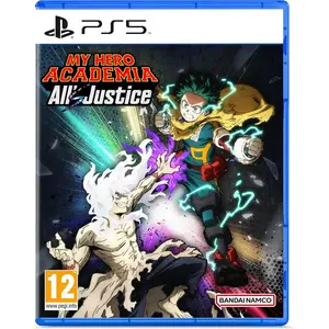 BANDAI NAMCO PS5 My Hero Academia: All's Justice Videospēle PlayStation 5 konsolei ar 3v3 arēnas cīņām un fināla sezonas sižetu