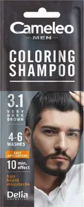 Cameleon CAMELEO_Men Coloring Shampoo szamponetka koloryzująca dla mężczyzn 3.1 Bardzo Ciemny Brąz 15ml