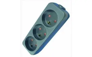 MicroConnect Danish power strip 1.5 m black Type K 230 V with 3 AC outlets for installation with detachable plug