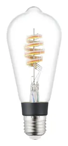 EGLO smart lighting Smart bulb E27 ST64 transparent glass 7.5 W RGBW 806 lm